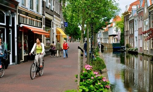 Cycling in Delft